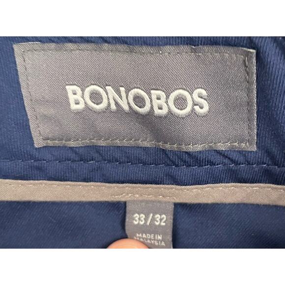Bonobos Pants Mens Blue Slim Straight Monday Pants Size 33x32 Preppy Casual - Picture 2 of 7